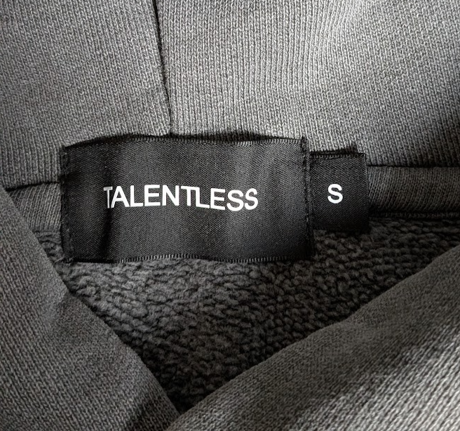 Talentless Black Men's Size Small HEAVYWEIGHT Hoodie w/ Pockets ~ New In Bag Talentless