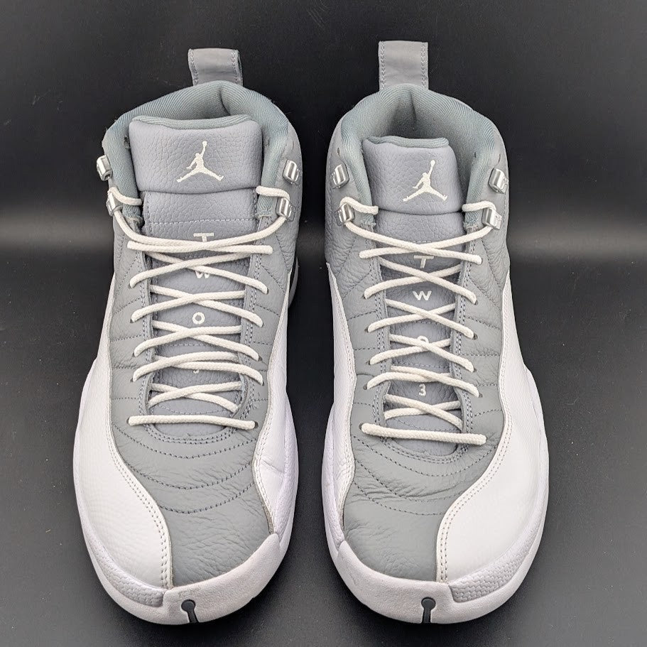 Air Jordan 12 Retro Stealth Men's Sneakers Size 12 White-Cool Grey Worn Once Jordan