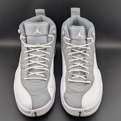 Air Jordan 12 Retro Stealth Men's Sneakers Size 12 White-Cool Grey Worn Once Jordan
