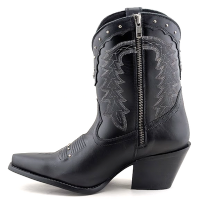 Durango Crush Womens Sz 9.5 Black Leather Tassles Cowboy Western Boots DRD0432