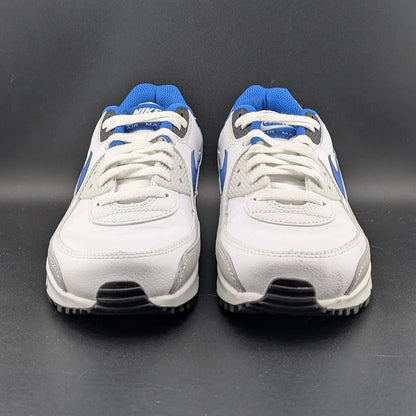 Men's Size 8 Air Max 90 Leather White / Game Royal-Photon Dust FN6843-100 Nike