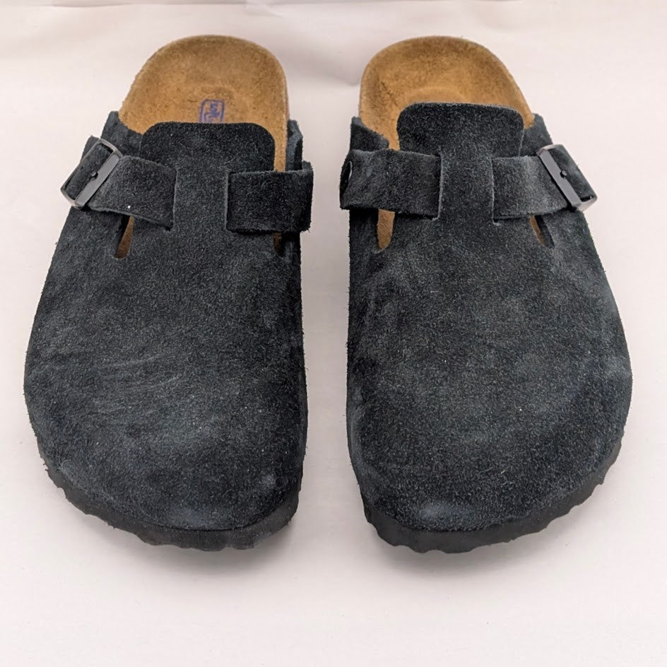 Birkenstock Women's Size 7N / Men's & Kids 5N or EU 38 Boston BS Black Suede Birkenstock