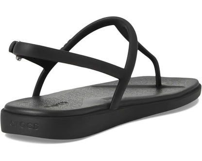 Crocs Miami Sandals Women's US 9 Black Adjustable Strap Thong Flip Flop 209793 Crocs