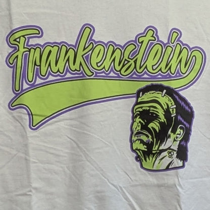 Official Universal Studios Frankenstein T-Shirt Size M-White Long Sleeve Universal Studios