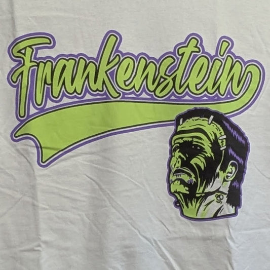 Official Universal Studios Frankenstein T-Shirt Size M-White Long Sleeve Universal Studios