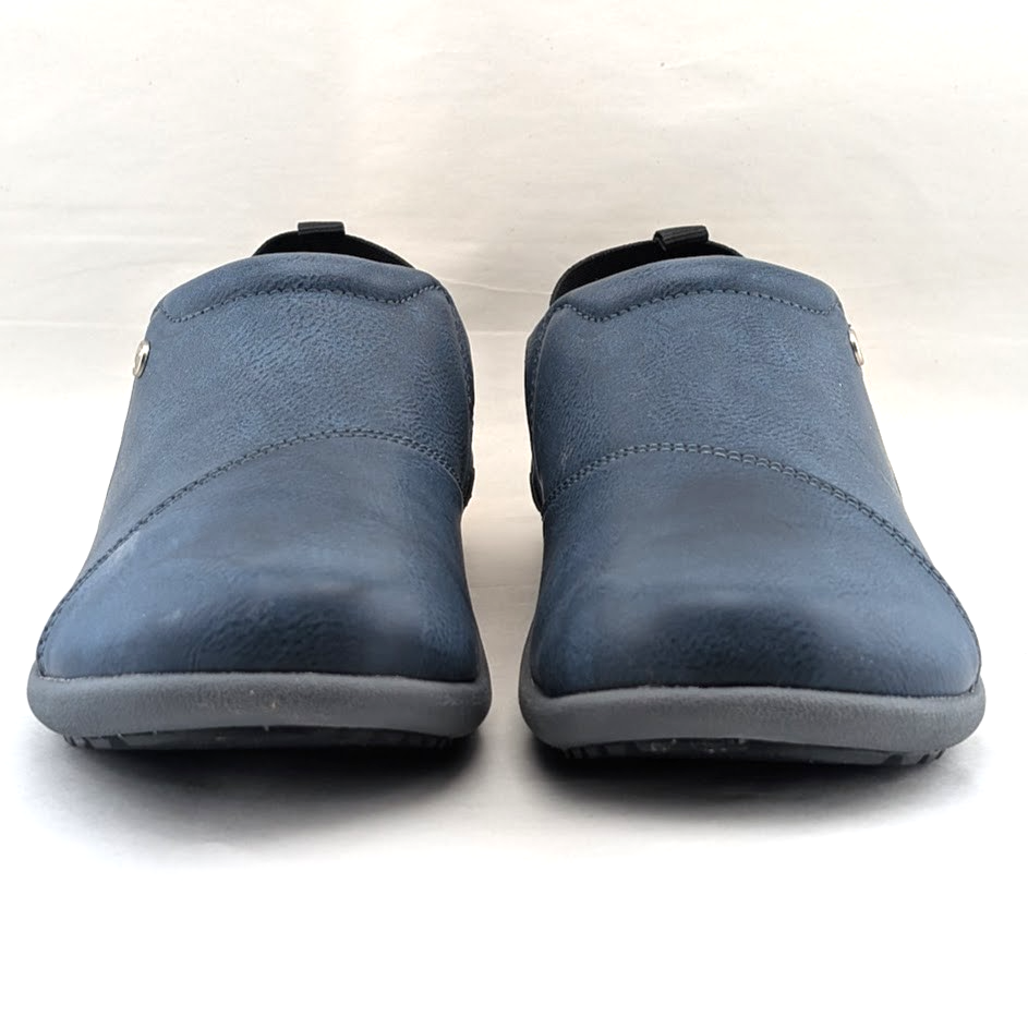 Spenco Brooklyn Womens US 5.5 Navy Orthotic Convertible Slip-On Clogs Shoes Spenco