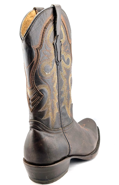 Mens Rodeo Cowboy Boots Genuine Leather Hibrido Suela Tacoma Cuero Bota Vaquera REYWELT