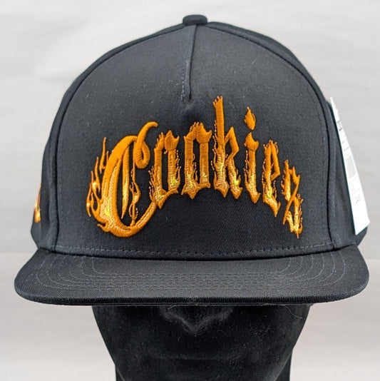 🔥Cookies Black Snapback Hat ~ One Size ~ World on Fire🔥Embroidered *FREE SHIP* Cookies Sf
