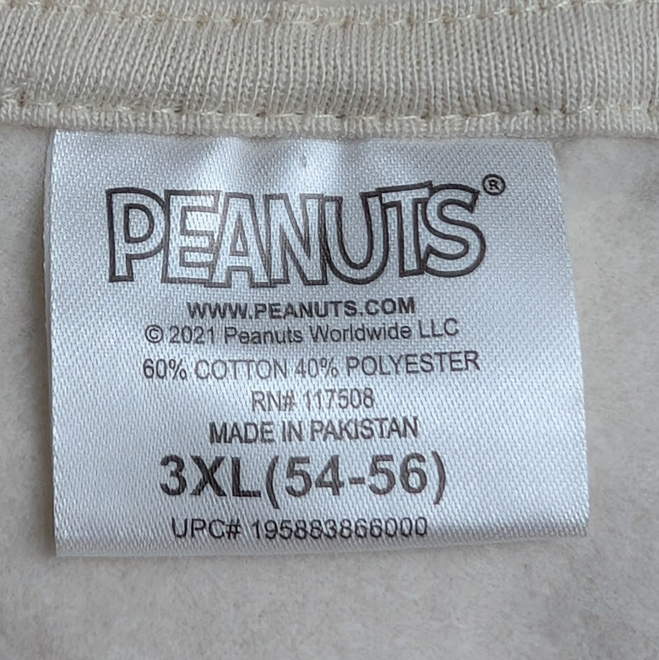 Peanuts Snoopy 1950 Hoodie Cream w/Snoopy, Woodstock on Doghouse Size 3XL Peanuts