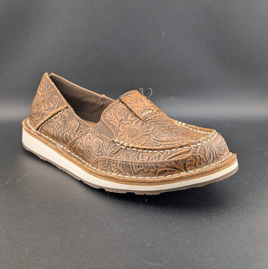 NEW Ariat Slip-On Cruiser Women's Sizes 7.5 or 10 In Brown Floral Emboss Shoe Ariat