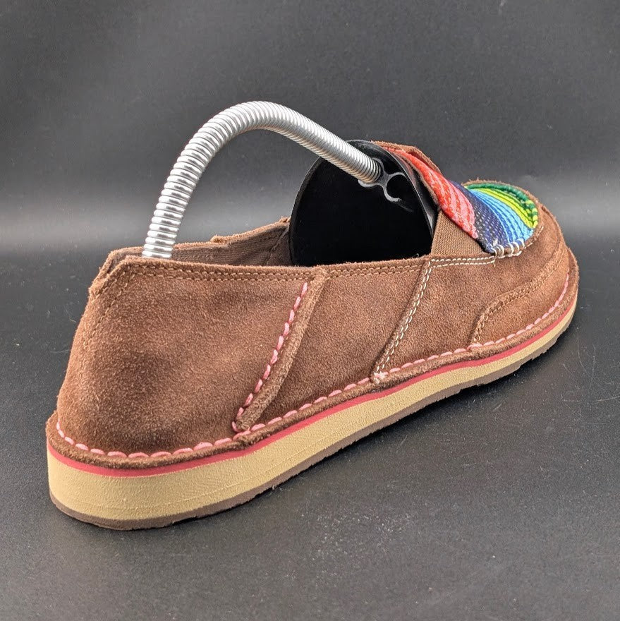 Ariat Cruiser Women's Sz 9B Brown Suede/Serape Mesh Slip On Loafers 10018587 NEW Ariat