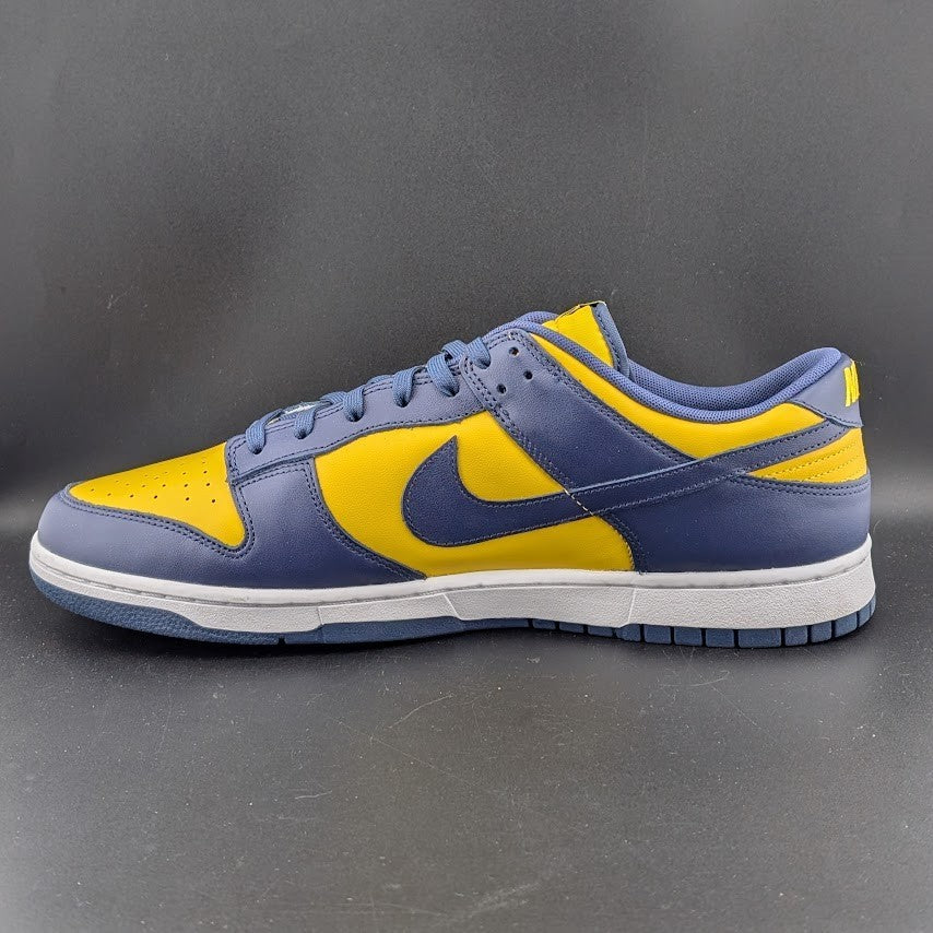 Nike Men's Size 15 Dunk Low Michigan Varsity Maze Midnight Navy White DD1391-700 Nike