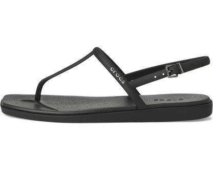 Crocs Miami Sandals Women's US 9 Black Adjustable Strap Thong Flip Flop 209793 Crocs