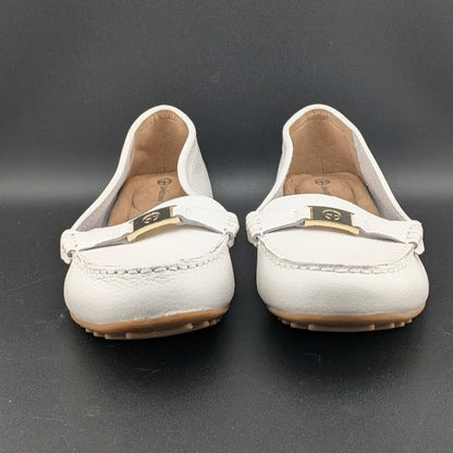 Giani Bernini Womens Size 8M Dailyn Tumbled White Leather Loafers w/ Memory Foam Giani Bernini