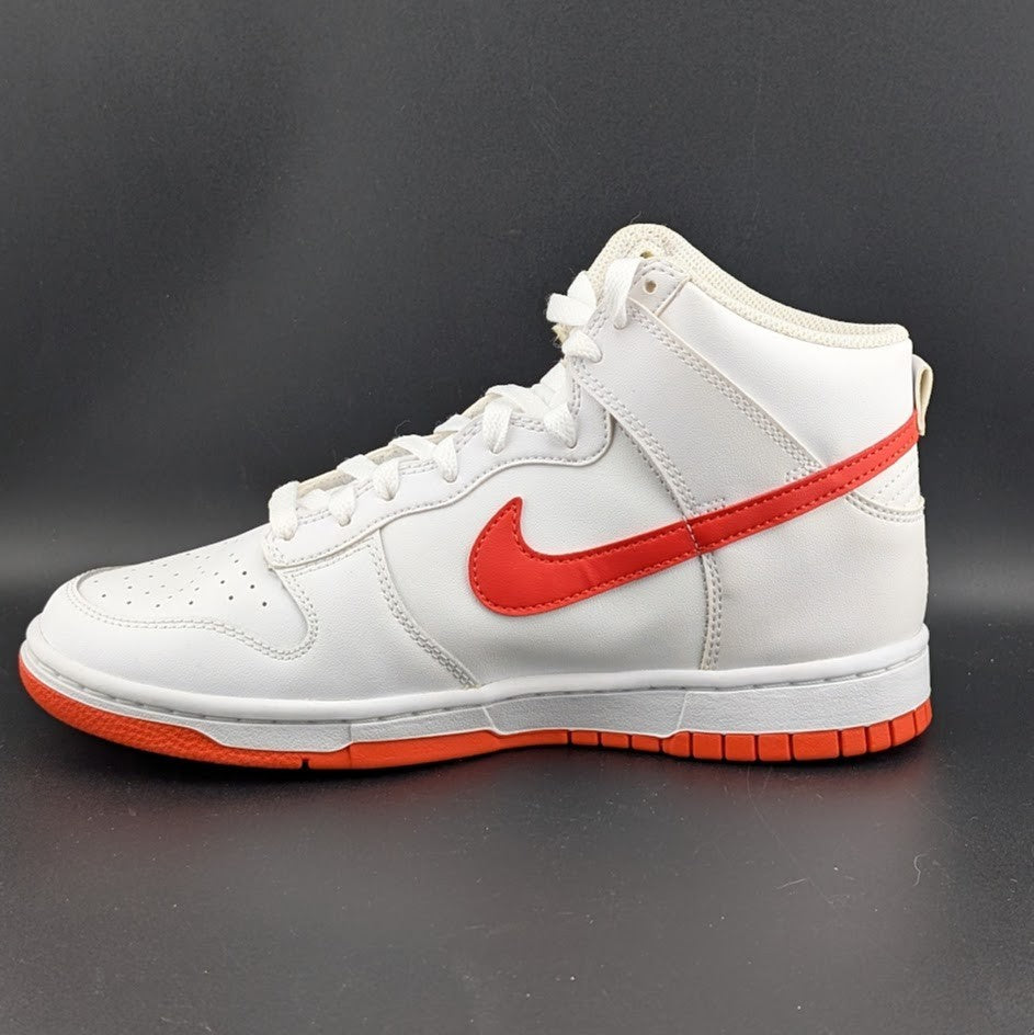 Nike Men's Size 7.5 Dunk HI Retro White/Picante Red-White DV0828 100 New in Box Nike