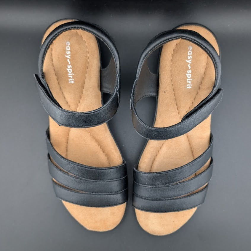 Easy Spirit Women's Size 8M Kenton3 Wedge Sandal w/ Hook & Loop Strap Closure Easy Spirit