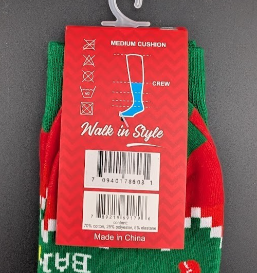 Sillies Socks Lets Get Baked One Size Crew 3-Pair 420 Unisex Stockings Sillies Socks