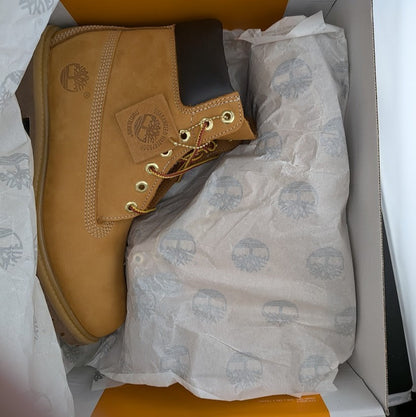 Timberland Premium 6" Lace Waterproof Leather Boot Wheat Nubuck Men's Sz 9 & 9.5 Timberland