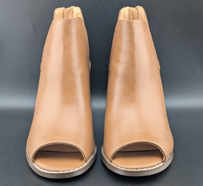 Coutgo Ankle Boots With Peep Toe V-Cutout | Color: Whiskey | Womens Size: 7.5 M Coutgo