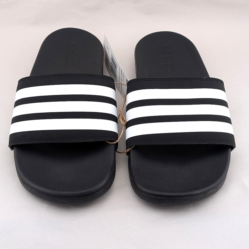 adidas Adilette Comfort JS4313 Unisex Slides Black w/ White NIB adidas