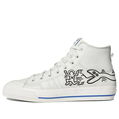Adidas Nizza/Keith Haring "Pop Art" Leather Hitop ~Mens Sz 7/Wos Sz 8 | EE9297 adidas