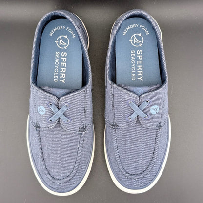 Sperry Women's Size 6 Wide Width ~ Pier Wave Navy Canvas Sneakers STS88787 Sperry