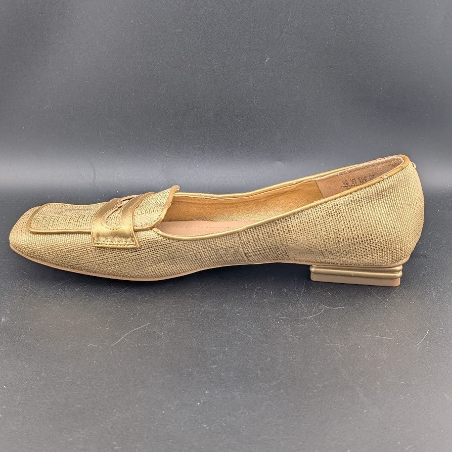 Franco Sarto Size 8 Tesica Metallic Penny Loafer w/ Square Toe Franco Sarto