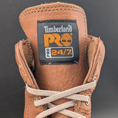 MEN TIMBERLAND PRO Size 10.5 Wedge 6" Soft Toe Brown EH SL Work Boots Timberland PRO