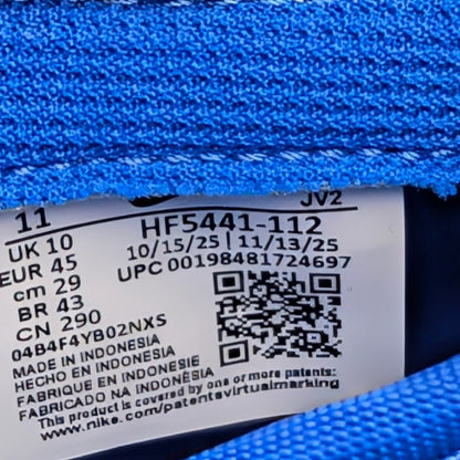 Nike Men's Size 11 ~ Dunk Low White Hyper Royal HF5441-112 New In Box Nike