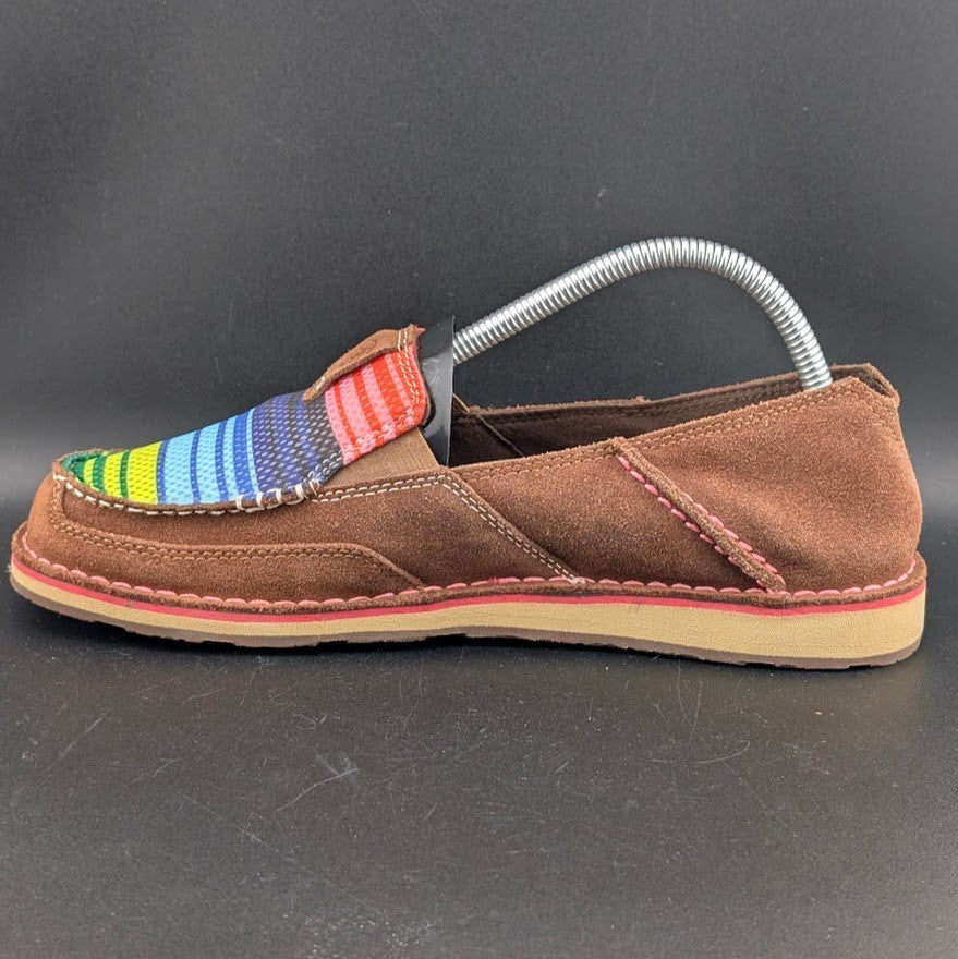 Ariat Cruiser Women's Sz 9B Brown Suede/Serape Mesh Slip On Loafers 10018587 NEW Ariat