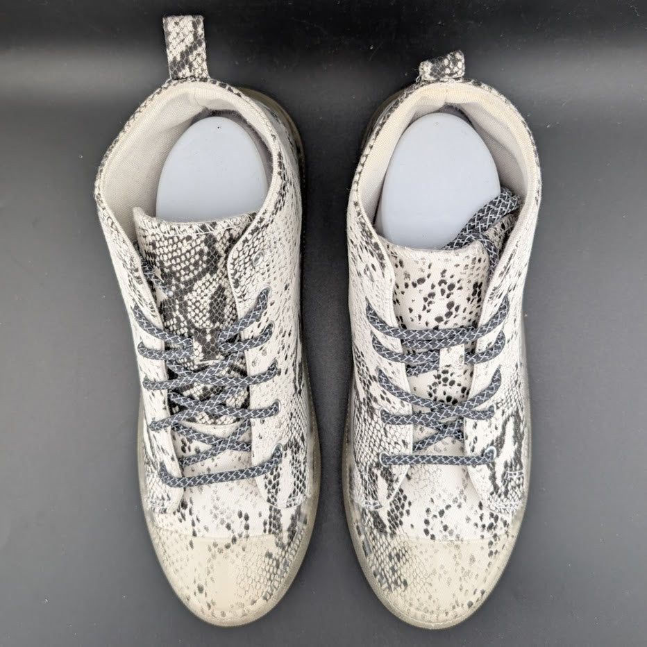 NWOB ~ Vintage Havana Women's Size 8.5 Snake Print High-Top Sneakers Clear Soles Vintage Havana