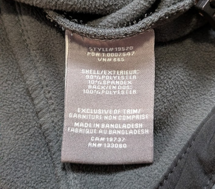 Elevate 2XL Men’s Black Workwear Jacket Softshell Fleece Lined Utility Coat Elevate