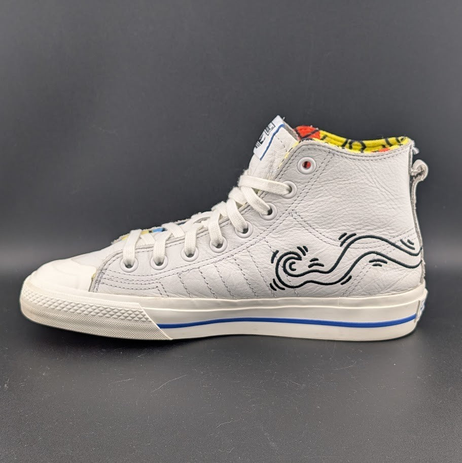 Adidas Nizza/Keith Haring "Pop Art" Leather Hitop ~Mens Sz 7/Wos Sz 8 | EE9297 adidas