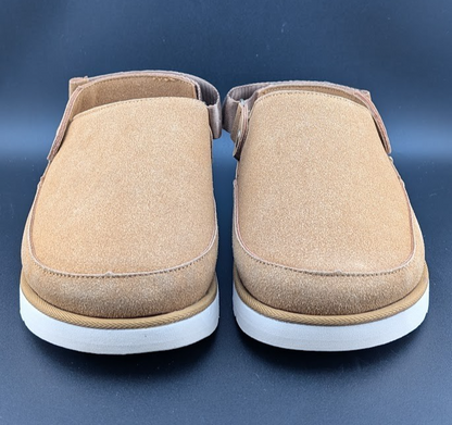 Women's Sz 8.5 Wide Faux Suede Platform Clogs / Slippers with Memory Foam Miggliacci