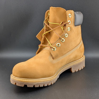 Timberland Premium 6" Lace Waterproof Leather Boot Wheat Nubuck Men's Sz 9 & 9.5 Timberland