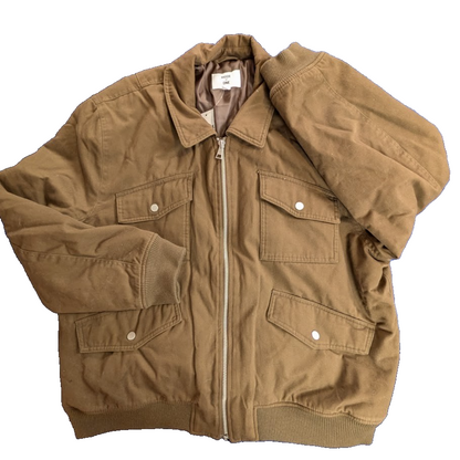 Mode of One Men Multi Pocket Bomber Jacket Dark Walnut Size XXL (2XL) Mode of One