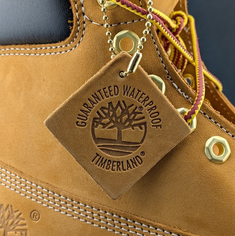 Timberland Premium 6" Lace Waterproof Leather Boot Wheat Nubuck Men's Sz 9 & 9.5 Timberland
