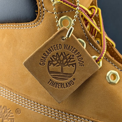 Timberland Premium 6" Lace Waterproof Leather Boot Wheat Nubuck Men's Sz 9 & 9.5 Timberland