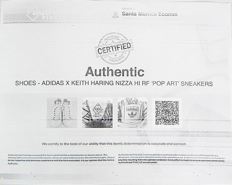 Adidas Nizza/Keith Haring "Pop Art" Leather Hitop ~Mens Sz 7/Wos Sz 8 | EE9297 adidas