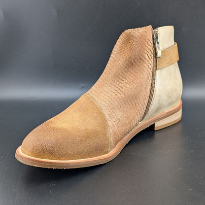 Antelope Laran Leather Buckled Ankle Boots US 9-9.5 EU 40 Tan Stone Combo Antelope