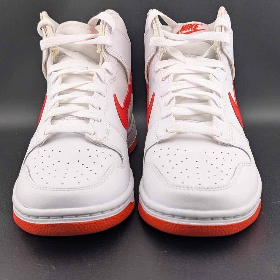 Nike Men's Size 7.5 Dunk HI Retro White/Picante Red-White DV0828 100 New in Box Nike