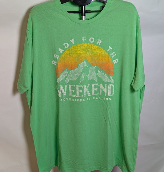 NEW Adventure is Calling T-Shirt | Size XL-Tall | 60/40 Blend Hybrid Apparel