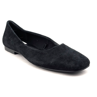 Steve Madden Womens Sz 8 Deliah Black Suede Leather Ballet Flats~Minimalist Chic Steve Madden