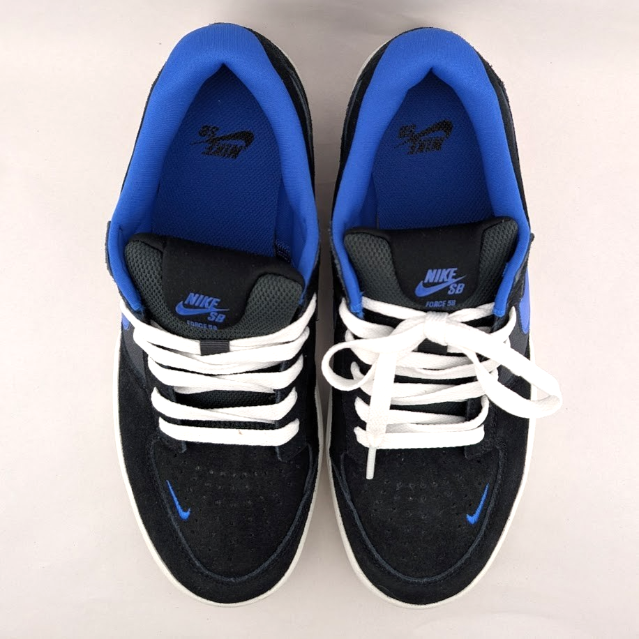 Men 's Size 7.5 NIKE SB FORCE 58 Black/Hyper Royal DV5477-004 Skate Board Shoes Nike