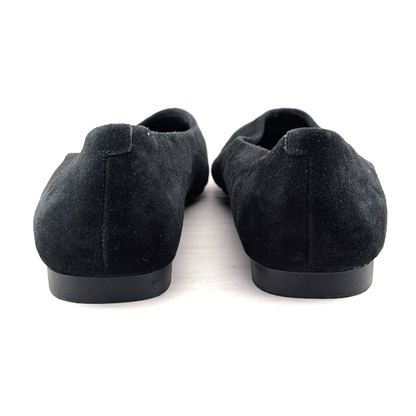 Steve Madden Womens Sz 8 Deliah Black Suede Leather Ballet Flats~Minimalist Chic Steve Madden