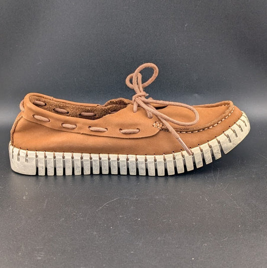 Bernie Mev TW41 Leather Lace Up Comfort Boat Shoe Brown 36 or 37 (5.5-6, 6.5-7) Bernie Mev