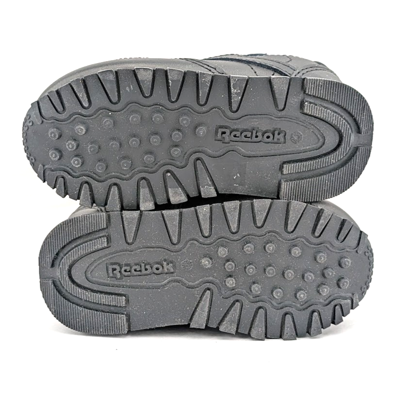 Reebok CL Leather Unisex Infant/Toddler Shoes Size 5 ~ Black Reebok