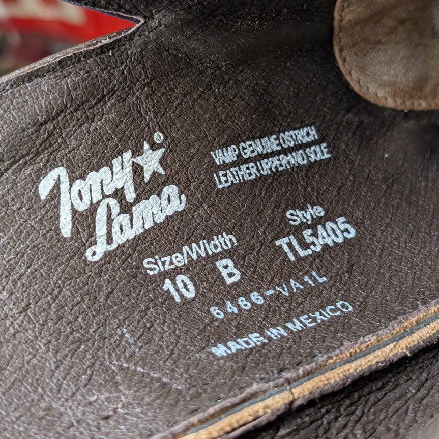 Tony Lama Tori Umber Full Quill Ostrich~Golden Brown 11" Womens Sz 10B TL5405 Tony Lama