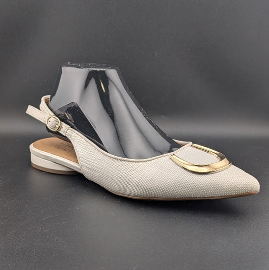 Naturalizer Women's Bixby 2 Pointed-Toe Slingback Warm White Naturalizer