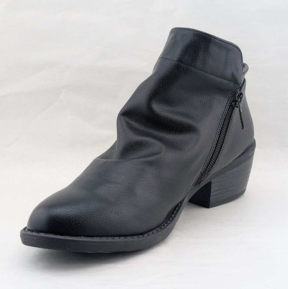 Easy Street Womens 7N (Narrow)  Black Gusto Slouch Zip Up Ankle Booties Easy Street